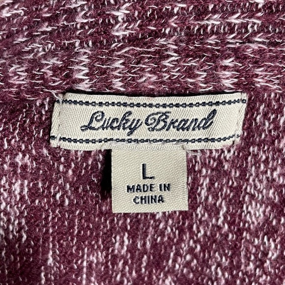 Lucky Brand Women's Marled Drapey Wrap Sweater Cardigan Size Large - Picture 4 of 7